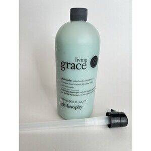 Philosophy Living Grace 3-in-1 Shampoo Bath & Shower Gel 32 fl oz + pump NEW